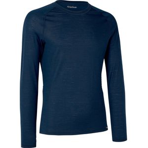 GripGrab - Merino Blend Thermal Lange Mouw Herfst Winter Fiets Ondershirt Thermoshirt met Merinowol - Navy Blauw - Heren - Maat S