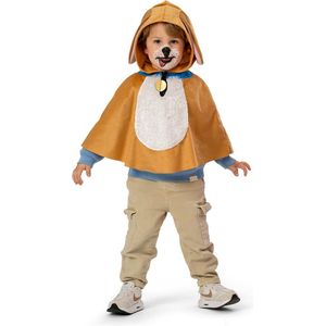 Funny Fashion - Hond & Dalmatier Kostuum - Dodgy De Blije Jonge Hond Kind - Bruin - Maat 104 - Carnavalskleding - Verkleedkleding