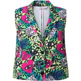 Angel of Style Angel of Style - Dames - Scuba vest basic fit ""hart-ogen""-patroon - Limoengroen - Maat 42