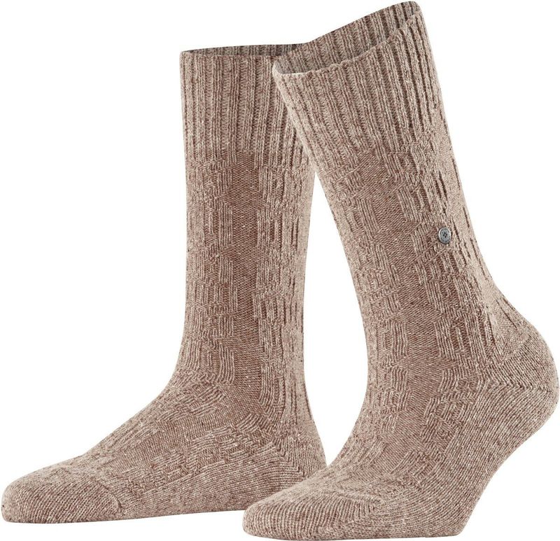 Burlington - Rainy Boot W - Dames Sokken - Beige Melange - 1 Paar
