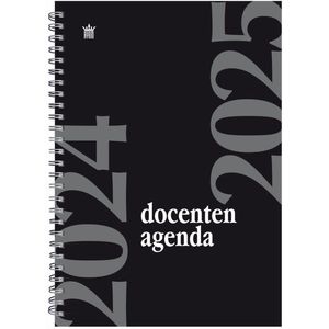 Ryam - Docenten Agenda - 2024/2025 - Week op 2 pagina's - Spiraal - A4 - Zwart - 12mnd