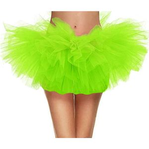 KIMU - Korte Tutu - Lime Groen - Tule Rokje - Meisje - Ballet Tulerokje