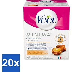 Veet - Warme Wax - Orientaalse Ontharings Wax - Minima - Arganolie - 250ml - Bulkverpakking - 20 stuks