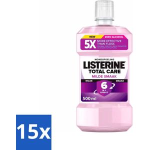 Listerine – Mondwater – Total Care – Extra mild – 500 ml - Bulkverpakking - 15 stuks