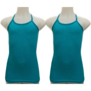 Embrator meisjes Spaghetti Hemdjes 2-stuks turquoise maat 164