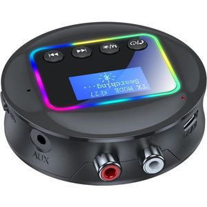 5.4 Bluetooth-ontvanger voor thuisstereo, draadloze zenderontvangeradapter voor tv, hoofdtelefoons, luidsprekers, vliegtuig, thuisbioscoop, pc, auto, ondersteuning voor NFC, TF, AUX, RCA, lage latentie en HD-muziekaudio