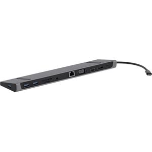 T'nB DSMST12 laptop dock & poortreplicator Bedraad USB 3.2 Gen 1 (3.1 Gen 1) Type-C Zwart