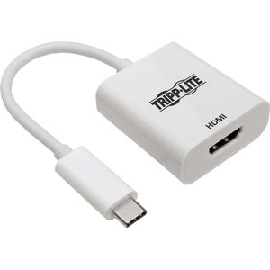 Tripp-Lite U444-06N-HD4K6W USB-C 3.1 to HDMI 4K Adapter, M/F, Thunderbolt 3 Compatible, 4K @ 60 Hz, White TrippLite