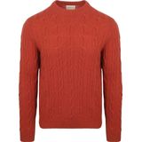 Gant - Pullover Crewneck Lambswool Cable - Rood - Heren