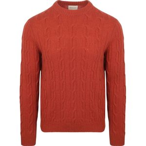 Gant - Pullover Crewneck Lambswool Cable - Rood - Heren