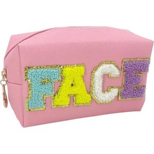 Make-up tas/toilettas FACE roze