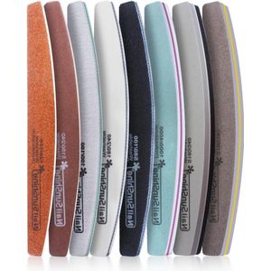 Nagelvijl en bufferset 8 stuks - Grit 80/100/120/150/180/240/1000/4000 - nagelvijl blok voor nageltrimmen - manicure gereedschap met extra vijlen