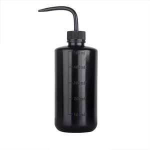 Spoel Fles Doseer Knijpfles Tattoo Squeeze Bottle voor Groene Zeep, Water of Desinfectiemiddel 500ml Zwart | Professionele Tatoeage, Beauty, PMU, Salon, Wimper, Kappers Barbier Studio Spuitfles | Plantenspuit | Waterfles | Hairdressing