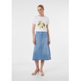 comma - Midi Denim Rok - A-lijn - Klassieke Wassing