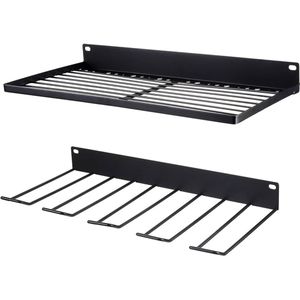 Wandhouder voor elektrisch gereedschap - zwart - met 5 sleuven