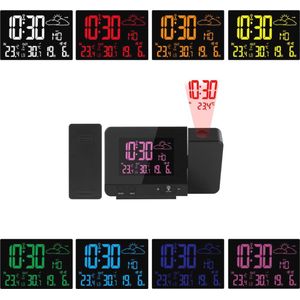 Digitale Projectiewekker met Buitentemperatuur en Weersvoorspelling