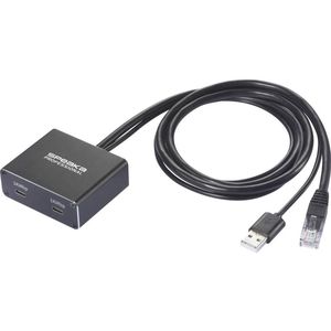 SpeaKa Professional SP-GNS-250 - Netwerkadapter/Hub - Zwart - 1 GBit/s - USB-C, RJ45