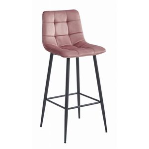 ARCETO kruk - donkerroze fluweel / zwarte poten x 2