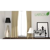Larson - Luxe effen blackout gordijn - met ringen - 3m x 2.5m - Licht taupe