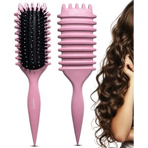 Madero Curl Brush – Define Brush Curl – Krullen borstel & Stylingborstel – Voor alle haartypes – Haarverzorging – CG-methode geschikt – Curl Bounce Haarborstel – Roze