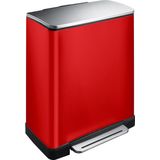 EKO E-Cube Duo Prullenbak 46 Liter (28+18) - Rood - Fingerprintproof