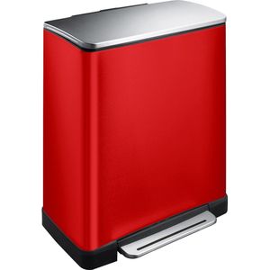 EKO E-Cube Duo Prullenbak 46 Liter (28+18) - Rood - Fingerprintproof