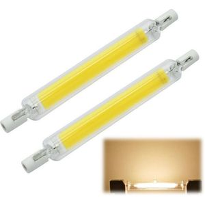 20W R7S LED-lamp, 118 mm, dimbaar, warm wit 3000K, dubbelzijdig, 2000lm COB-lamp, R7S LED-lamp van 118 mm, 360° licht, AC 220-240V, 2 stuks