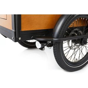 QIVELO CRUISE LUXE E-BAKFIETS MAT BLACK BROWN