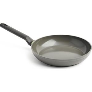 26cm Induction Ceramic Frying Pan Non-Stick Coating PFAS-Free Oven-Safe up to 160°C Grey