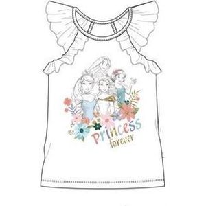 Disney Princess T-shirt - Princess Forever - wit - maat 116 (6 jaar)