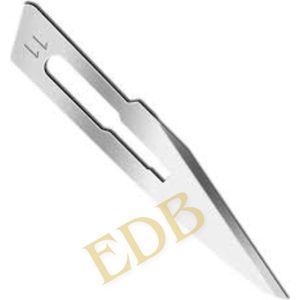 steriele mesjes nr.11, carbon steel, 100 stuks