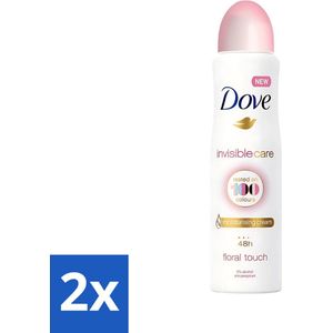 Dove - Deodorant - Spray Invisible Care - Onzichtbare bescherming - 250 ml - Voordeelverpakking - 2 stuks