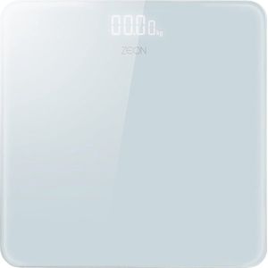 Persoonlijke weegschaal met glazen bovenkant - Nauwkeurige elektronische gewichtmetingen, wit