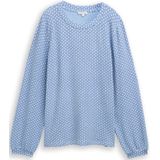 TOM TAILOR - Shirt - Lichtblauw - Lange Mouwen - Losse Pasvorm