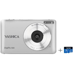 Yashica Digipix 100 Silver - MicroSD 32GB bundel