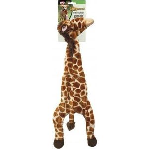 Skinneeez Plush Giraffe - vrij van pluche vulling - met pieper - Large 51 cm