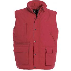 Bodywarmer Heren L B&C Mouwloos Red 65% Polyester, 35% Katoen