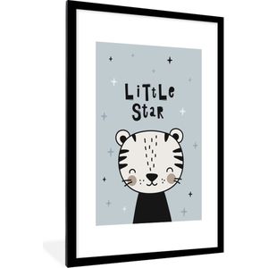 Fotolijst incl. Poster - Quotes - Spreuken - Little star - Baby - Kids - Kinderen - 60x90 cm - Posterlijst