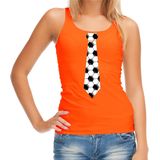 Oranje fan tanktop voor dames - voetbal stropdas - Holland / Nederland supporter - EK/ WK kleding / outfit XL