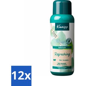 12 x Kneipp - Badschuim - Mint Eucalyptus - Verfrissend - 400 ml - Badschuim - Eucalyptus - Munt - Verfrissend - Ontspannend