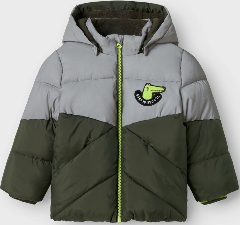 Name It - NMMMORTEN PUFFER JACKET - Gewatteerde Jas - Deep Depths - Met Afneembare Capuchon