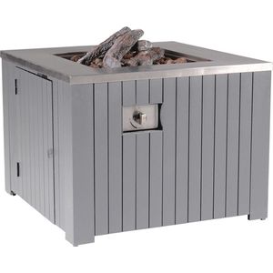 Garden Impressions Cozy living gas vuurtafel Faro 80x80 - licht grijs