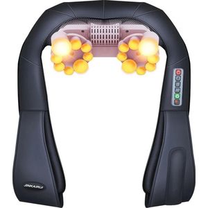 Boleen - Shiatsu Premium Massage band - Massage apparaat voor rug, schouders en nek - Massage kussen - U vorm - 4D rotatie - Met infra rood warmte - Voor thuisgebruik en in de auto