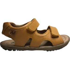 Naturino velcro's effen lederen sandalen sky oker mt 23