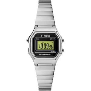 Timex Classic Digital Mini TW2T48200 Horloge - Staal - Zilverkleurig - Ø 27 mm
