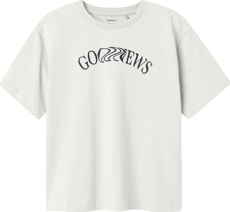 NAME IT - NKMNEVIN SS NREG TOP - Ecru - Jongens T-shirt