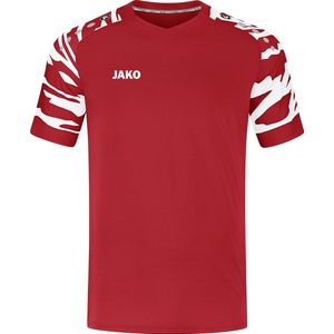 JAKO Shirt Wild Korte Mouw Rood-Wit Maat XL