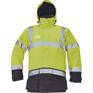 Sioen LIGHTFLASH high-vis winter regenjack 03010485 - Geel/Navy - L