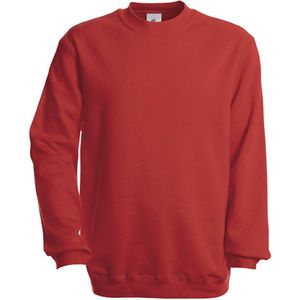 Sweatshirt Unisex L B&C Ronde hals Lange mouw Red 80% Katoen, 20% Polyester