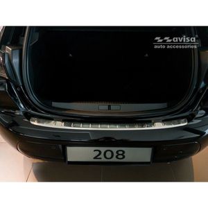 RVS Achterbumperprotector passend voor Peugeot 208 II HB 5-deurs 2019- 'Ribs'